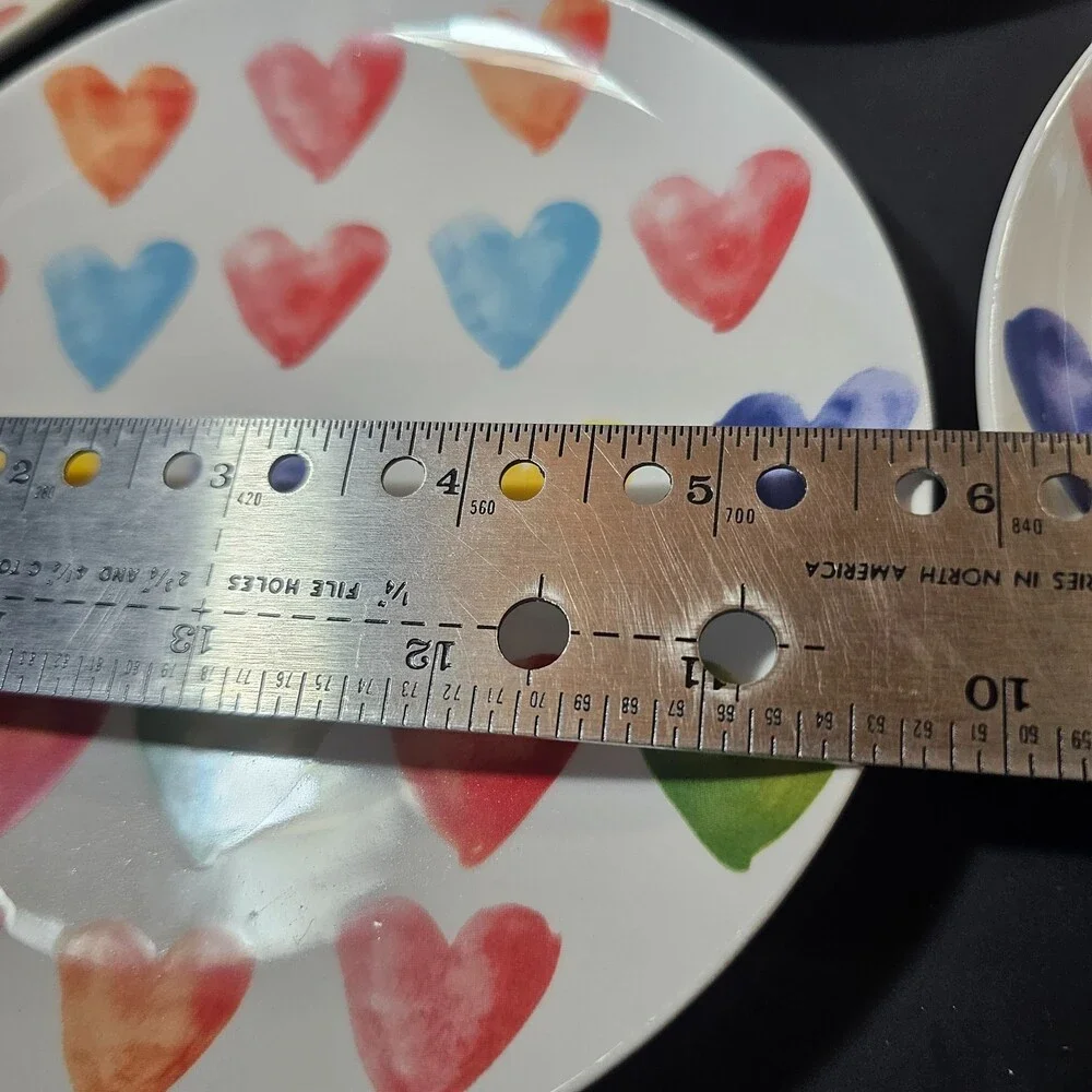 Set of 10 Maxera Hearts Snack Appetizer Serving Set Plates Mugs